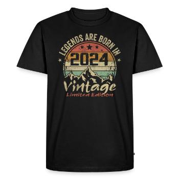 Les Légendes Sont Nées En 2024 - 2024 - T-shirt Premium bio Homme - noir - Devant - Nico (187cm)