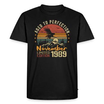 The legends were born in November 1989 - 1989 - Men's Premium Organic T-Shirt - black - Front - Nico (187cm)