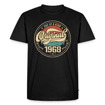 Original 1968 Vintage - 1968 Birthday Gift - Men's Premium Organic T-Shirt - black - Front - Nico (187cm)