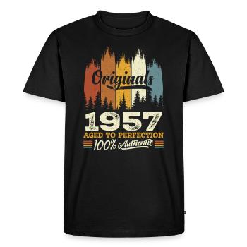 1957 Vintage Cadeau D'anniversaire 1957 Original - T-shirt Premium bio Homme - noir - Devant - Nico (187cm)