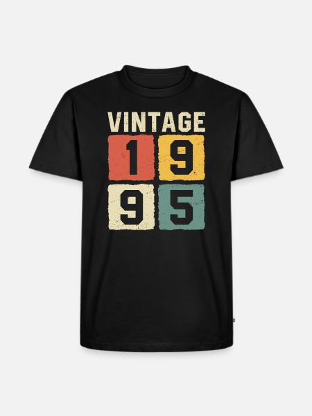Millésime 1995 Né en 1995 - T-shirt Premium bio Homme - noir