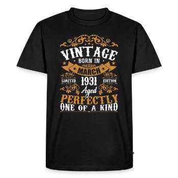 Les Légendes Sont Nées En Mars 1931 - T-shirt Premium bio Homme - noir - Devant - Nico (187cm)