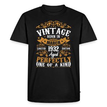 Les Légendes Sont Nées En Mars 1932 - T-shirt Premium bio Homme - noir - Devant - Nico (187cm)