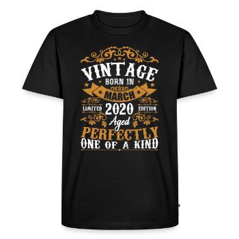 Les Légendes Sont Nées En Mars 2020 - T-shirt Premium bio Homme - noir - Devant - Nico (187cm)