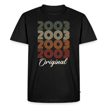 2003 Cadeau D'anniversaire Vintage Original 2003 - T-shirt Premium bio Homme - noir - Devant - Nico (187cm)