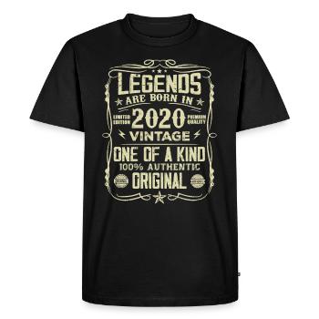 Made In 2020 Vintage Birthday Gift 2020 - Men's Premium Organic T-Shirt - black - Front - Nico (187cm)