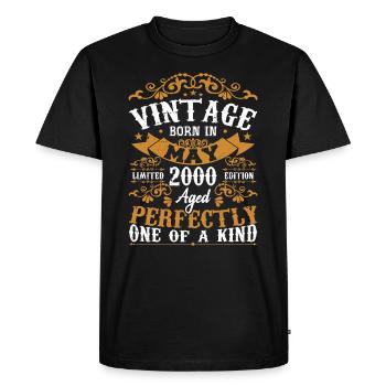 May 2000 Birthday May 2000 Gift May 2000 - Men's Premium Organic T-Shirt - black - Front - Nico (187cm)