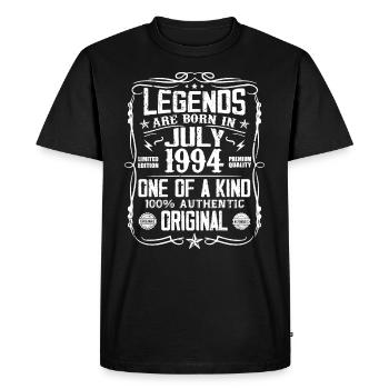 Né en Juillet 1994 Anniversaire 1994 Juillet 1994 - T-shirt Premium bio Homme - noir - Devant - Nico (187cm)