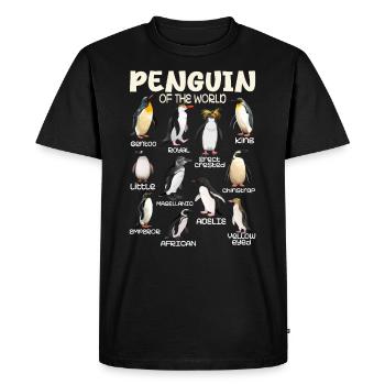 Penguin Penguins Animals of the World Penguin Love - Men's Premium Organic T-Shirt - black - Front - Nico (187cm)