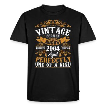 Birthday August 2004 - great since August 2004 - Men's Premium Organic T-Shirt - black - Front - Nico (187cm)