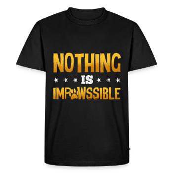 Animal Control Officer Nothing Is Impawssible - Men's Premium Organic T-Shirt - black - Front - Nico (187cm)
