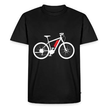 Vélo électrique - T-shirt Premium bio Homme - noir - Devant - Nico (187cm)