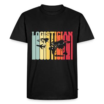 Logistician Logistics Silhouettes - Men's Premium Organic T-Shirt - black - Front - Nico (187cm)