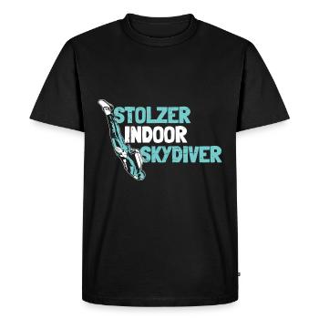 Parachutisme intérieur - T-shirt Premium bio Homme - noir - Devant - Nico (187cm)