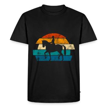Dressage Dressage Dressage Dressage Cavalier Équitation - T-shirt Premium bio Homme - noir - Devant - Nico (187cm)