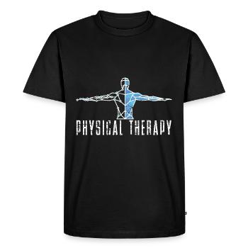 Physiotherapy - Men's Premium Organic T-Shirt - black - Front - Nico (187cm)