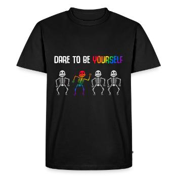 LGBT Orgueil égaux Droits - T-shirt Premium bio Homme - noir - Devant - Nico (187cm)