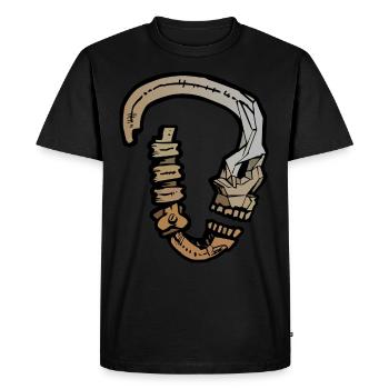 Climbing carbine - Men's Premium Organic T-Shirt - black - Front - Nico (187cm)