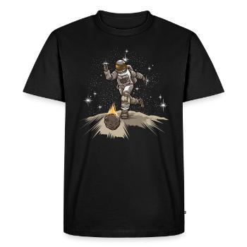 Astronaut Plays Bowling - Space Bowling Team - Men's Premium Organic T-Shirt - black - Front - Nico (187cm)