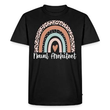 Naval Architect Rainbow Leopard Funny Naval - Men's Premium Organic T-Shirt - black - Front - Nico (187cm)