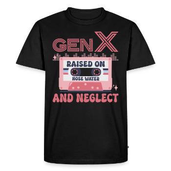 Humour Génération X - T-shirt Premium bio Homme - noir - Devant - Nico (187cm)