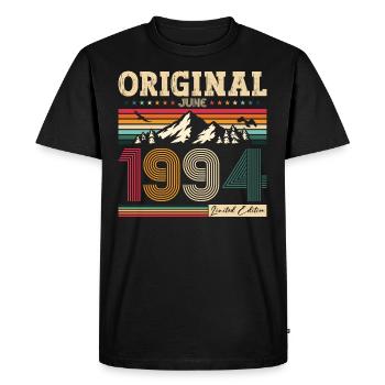 30e anniversaire Original juin 1994 Né en 1994 - T-shirt Premium bio Homme - noir - Devant - Nico (187cm)