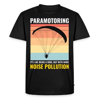 Paramotor Pilot Paramotoring Powered Paraglider - Men's Premium Organic T-Shirt - black - Front - Nico (187cm)