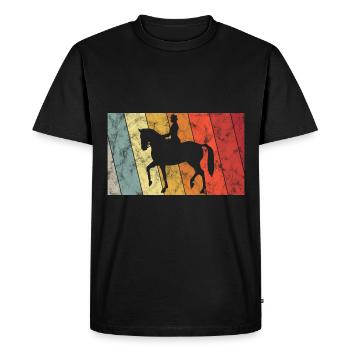 Dressage Cavalier de dressage Cheval d’équitation - T-shirt Premium bio Homme - noir - Devant - Nico (187cm)