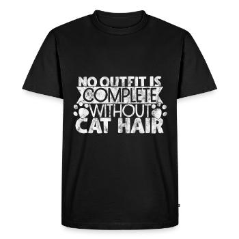 Aucune tenue n’est complète sans poils de chat - T-shirt Premium bio Homme - noir - Devant - Nico (187cm)