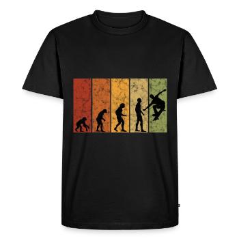 Skateboarder Skateboard Skater Skate Evolution - T-shirt Premium bio Homme - noir - Devant - Nico (187cm)