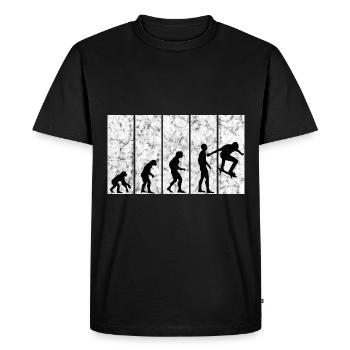 Skateboarder Skateboard Skater Skate Evolution - T-shirt Premium bio Homme - noir - Devant - Nico (187cm)