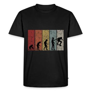 Skateboarder Skateboard Evolution Skate Skateing - T-shirt Premium bio Homme - noir - Devant - Nico (187cm)