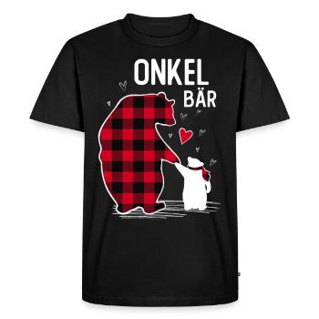 Oncle Ours - T-shirt Premium bio Homme - noir - Devant - Nico (187cm)