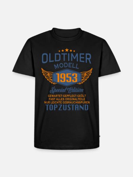 Oldtimer Modell 1953 - Männer Premium Bio T-Shirt - Schwarz