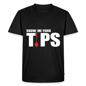 Funny darts gift idea for darts players darts - Men's Premium Organic T-Shirt - black - Front - Nico (187cm)