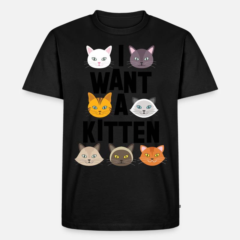 Ich möchte ein Kätzchen - Männer Premium Bio T-Shirt - undefined