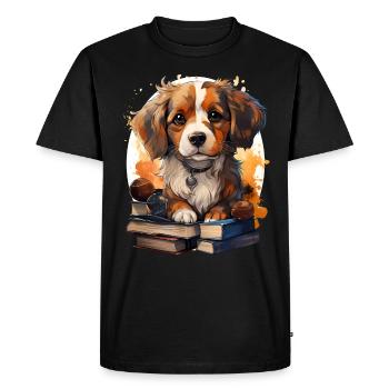 Beagle - Men's Premium Organic T-Shirt - black - Front - Nico (187cm)