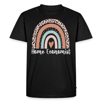 Home Economist Rainbow Leopard Funny Home - Men's Premium Organic T-Shirt - black - Front - Nico (187cm)