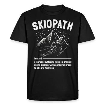 Skiopath Définition Fun Après-ski Skieur - T-shirt Premium bio Homme - noir - Devant - Nico (187cm)