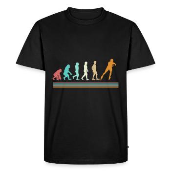Patins à roulettes inline Skating Evolution Roller roller roller - T-shirt Premium bio Homme - noir - Devant - Nico (187cm)