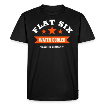 FLAT SIX - REFROIDI À L’EAU - SIX CYLINDRES - FRANCE - T-shirt Premium bio Homme - noir - Devant - Nico (187cm)
