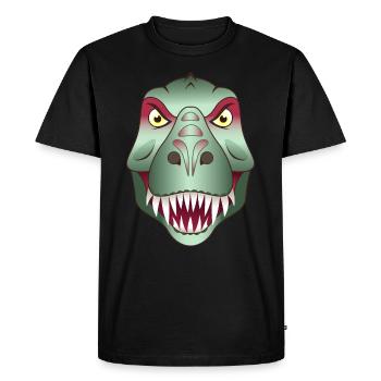 Dinosaure Dino Tête Masiakasaurus Dino - T-shirt Premium bio Homme - noir - Devant - Nico (187cm)