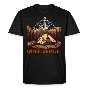 Aventure - T-shirt Premium bio Homme - noir - Devant - Nico (187cm)
