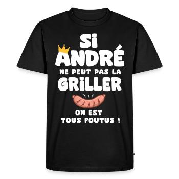 André roi barbecue cadeau andré fêtes - T-shirt Premium bio Homme - noir - Devant - Nico (187cm)