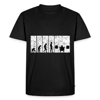 Musculation Bodybuilder GYM Evolution Rétro - T-shirt Premium bio Homme - noir - Devant - Nico (187cm)
