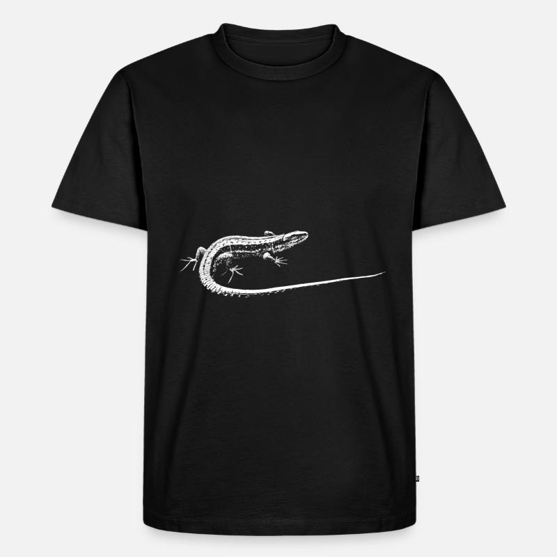 Eidechse / Lizard - Männer Premium Bio T-Shirt - Schwarz