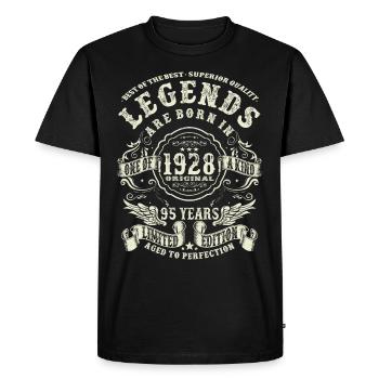 legends born in 1928 - 95 years old - Men's Premium Organic T-Shirt - black - Front - Nico (187cm)
