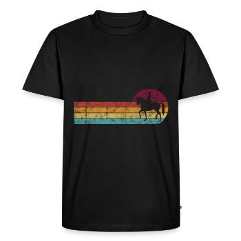 Dressage Cavalier de dressage Cheval d’équitation - T-shirt Premium bio Homme - noir - Devant - Nico (187cm)