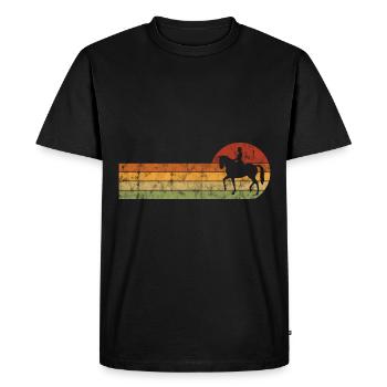 Dressage Cavalier de dressage Cheval d’équitation - T-shirt Premium bio Homme - noir - Devant - Nico (187cm)