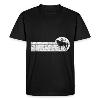 Dressage Cavalier de dressage Cheval d’équitation - T-shirt Premium bio Homme - noir - Devant - Nico (187cm)